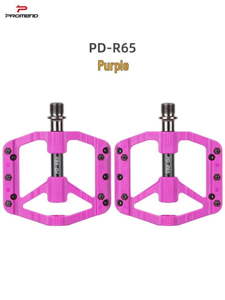 PROMEND Fargerike Nylon Sykkelpedaler med 3 Kulelager for Terreng- og Landeveissykler.