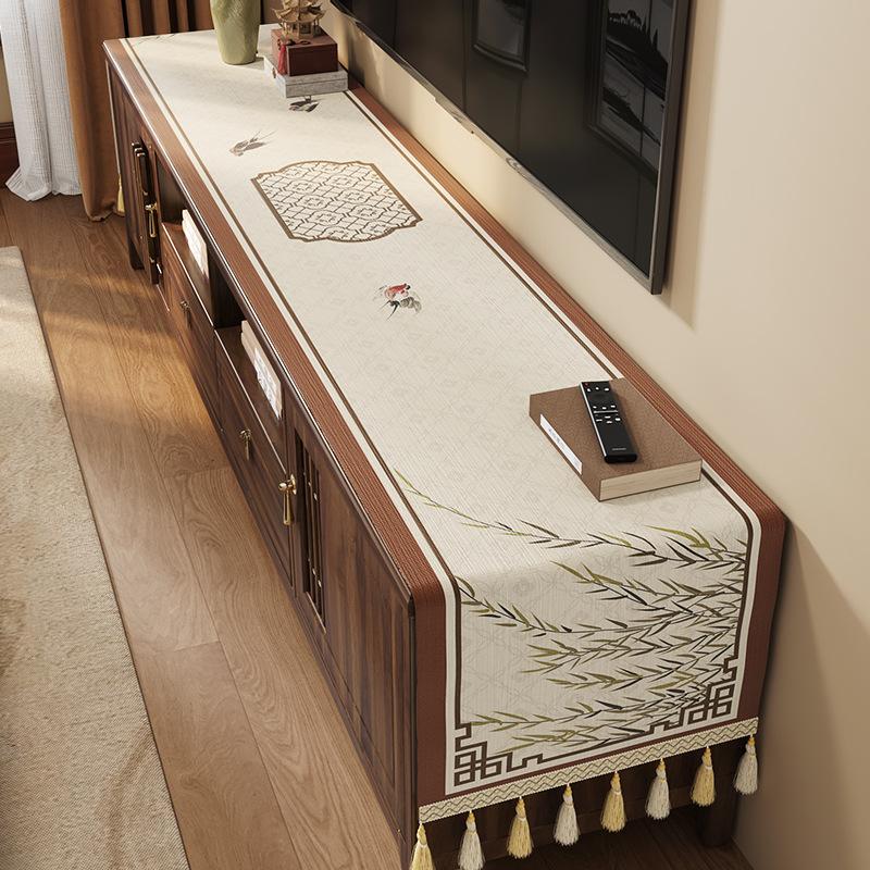 Zen TV-Schrank, Tischdecke, Couchtischabdeckung, Kommode, Schuhschrank, Beistellschrank, Hochwertige Staubtischdecke