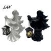 Decorative Lighting for Weddings Halloween Ghost Messenger Resin Figurine, Witch Statue with Lantern, Waterproof Indoor Outdoor Thanksgiving Christmas