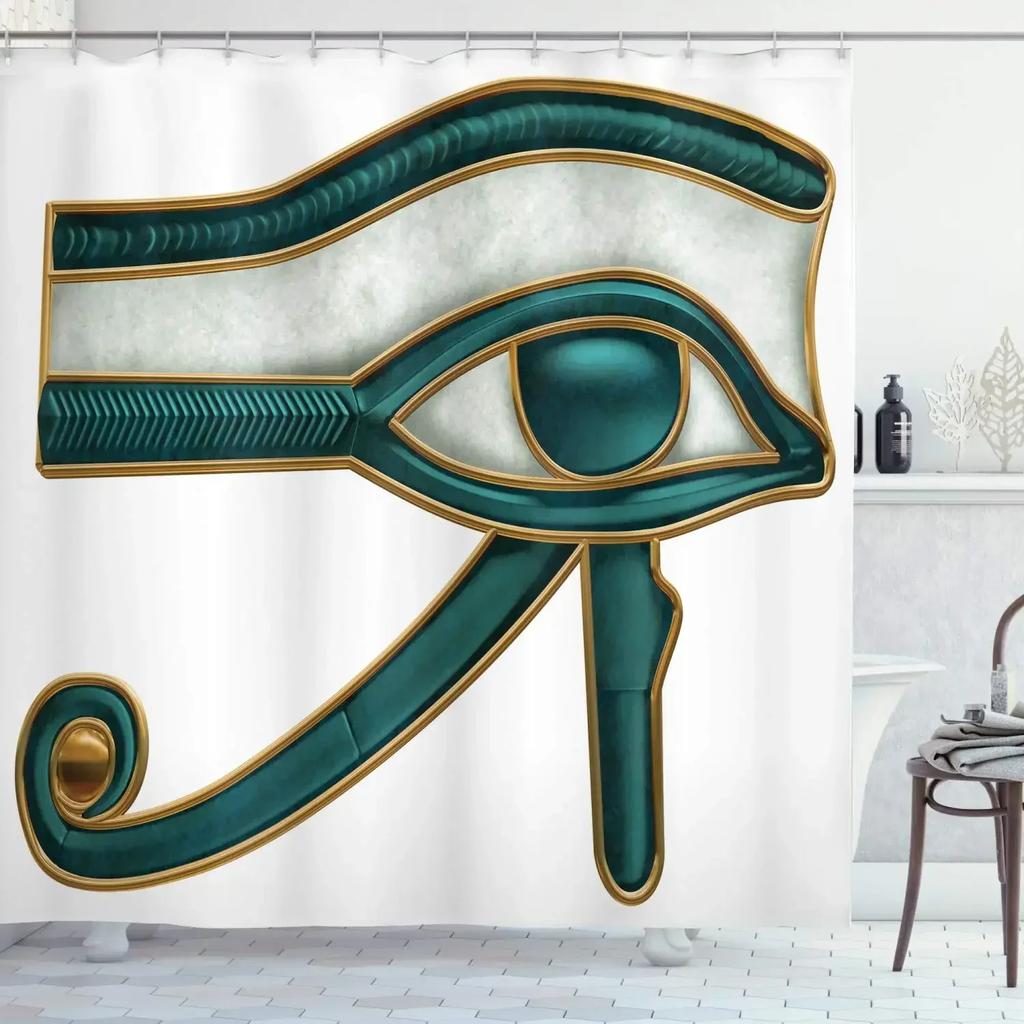 Shower Curtain Hieroglyphics Alphabet Symbols Cool Egypt Letters Drawing Bathroom Polyester Fabric Bath Curtain