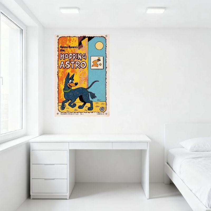 Vintage Hanna Barere's der Hüpfende Astro Zeichentrick Blechschild 1960er-70er Jahre Stil Metall Wanddeko für Heimbar Pub 8x12 Zoll Retro Ästhetik