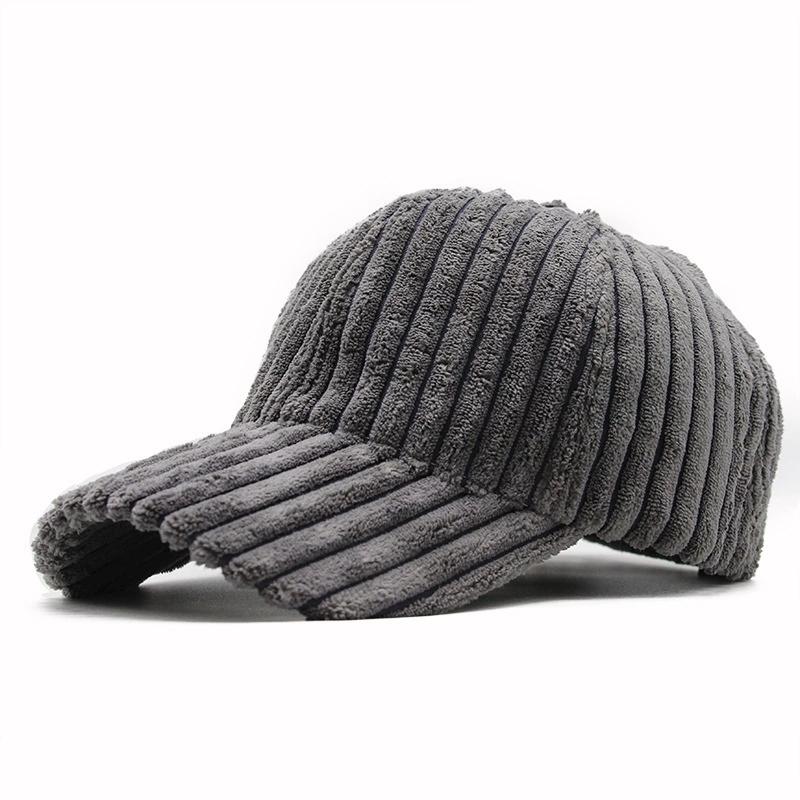 Men'S And Women'S Winter Korean Style Trendy Baseball Cap Warm Corduroy Fashionable Casual Couple'S Versatile Peaked Cap