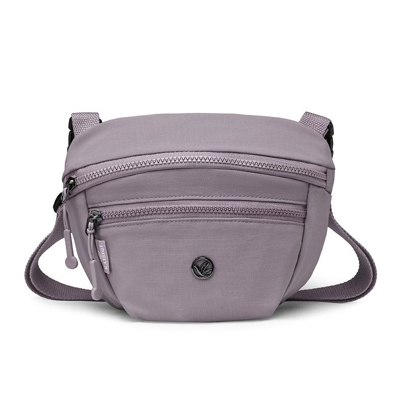 

Женская сумка Легкая нейлоновая сумка Многослойный карман Наплечная сумка кроссбоди Для мамы фиолетовый/серый