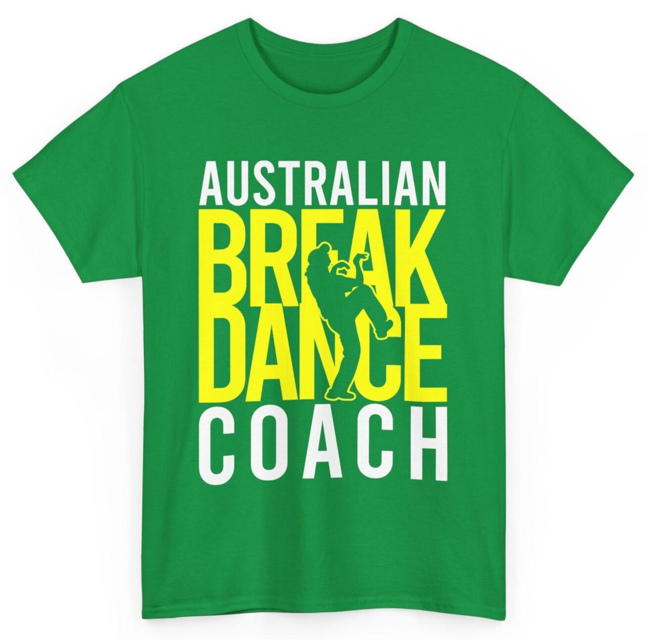 Australian Breakdance Coach Costume Break Dancer Matching T-shirt XL
