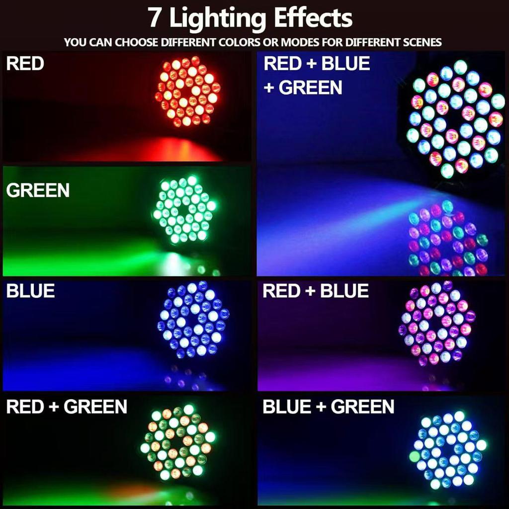 36-Color Sound-Activated Stage Lights for KTV, Bars, Weddings, and Performances - Atmosphere-Enhancing Par Lights