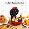 Mini Electric Waffle Maker Sandwich Maker 6-in-1 Detachable Stainless Steel Non-Stick Baking Household Breakfast Appliance