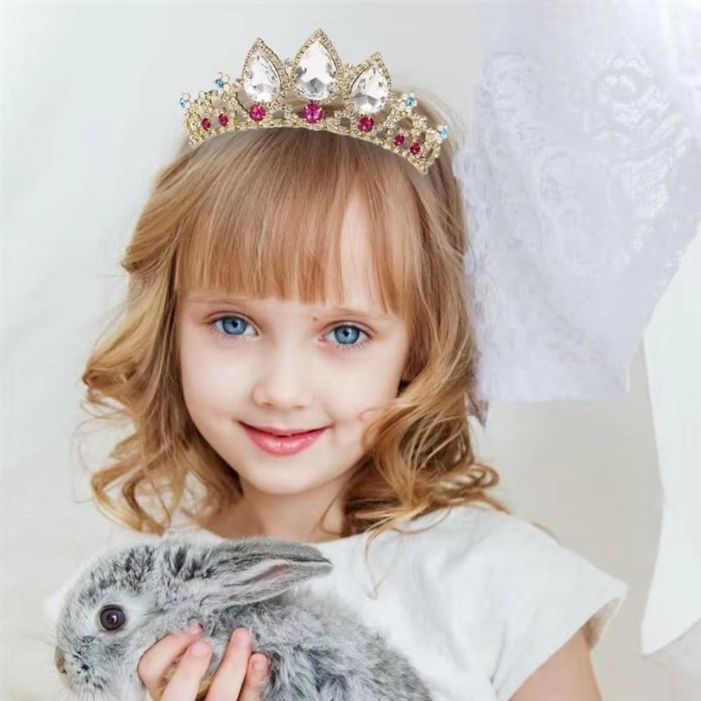 Pearl Headband Princess Tiara Sparkly Rhinestone Crystal Tiara  Bridal Accessories