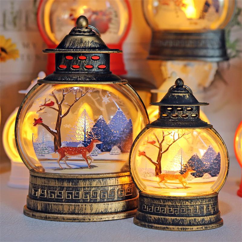 

Освещенный рождественский снежный шар, светодиодный ночник на батарейках с крючком, идеи подарков на елку