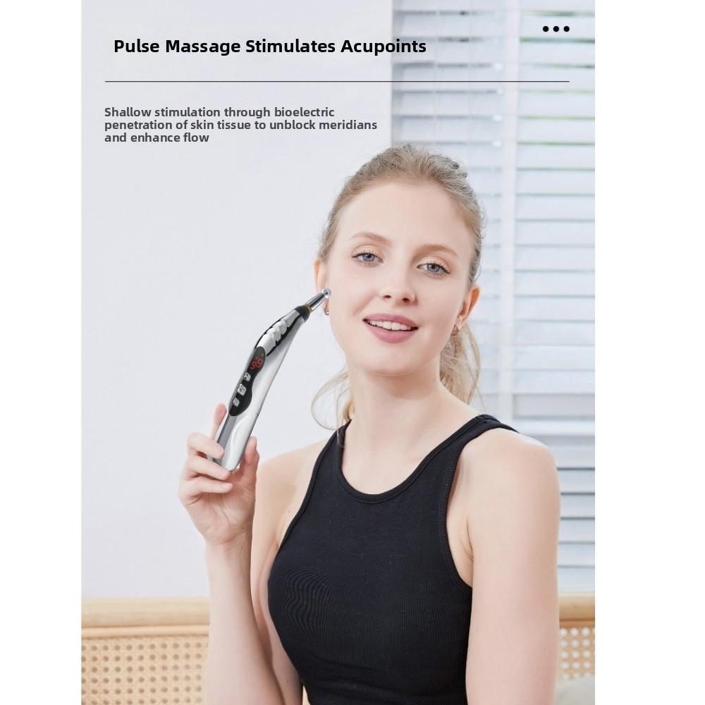 5 Heads Electronic Acupuncture Pen Acupuncture Electric Massage Pen Acupuncture Point Pen Neck