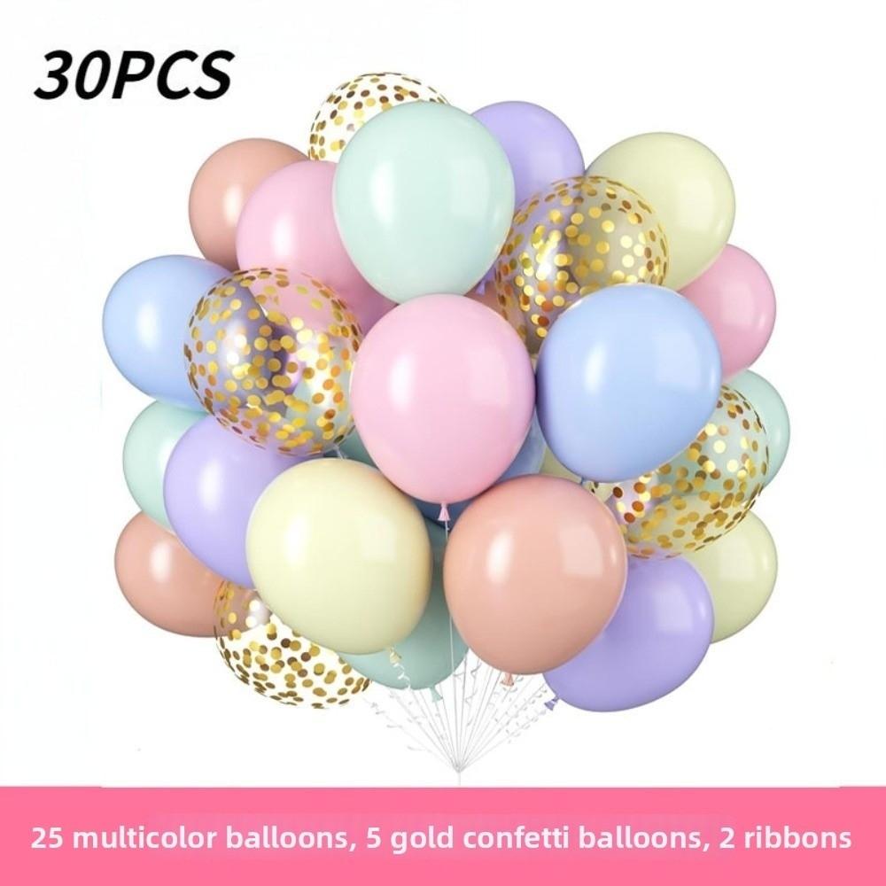 30Pcs 12 Inch Confetti Balloons Metallic Finish Balloons Set Latex Balloons Wedding Decoration