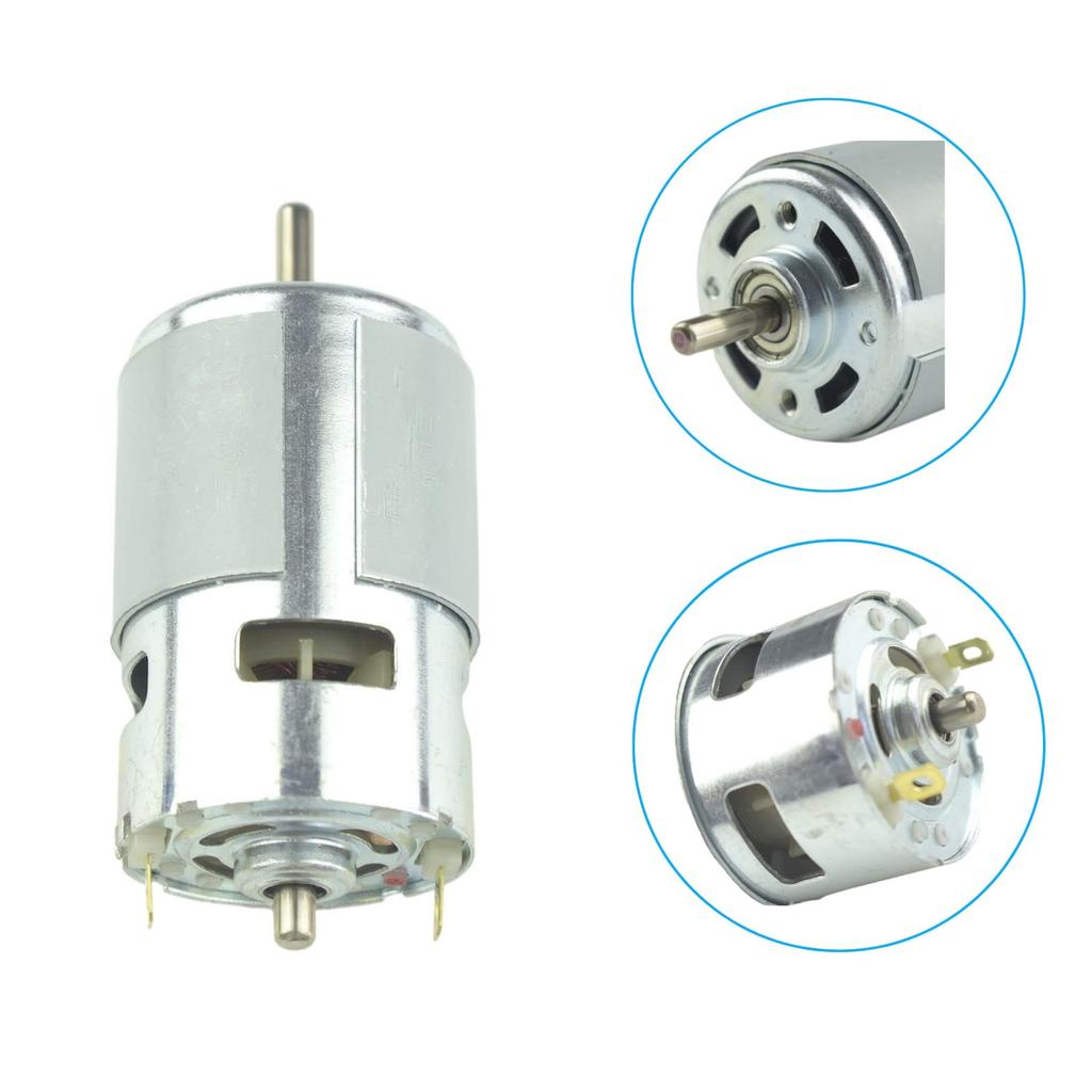 CONQUERALL 775 DC Double Ball High High Speed Motor for DIY Hand Drills and Chainsaws Motor, 12V/24V, 14500-29000RPM, Bearings, Torque,