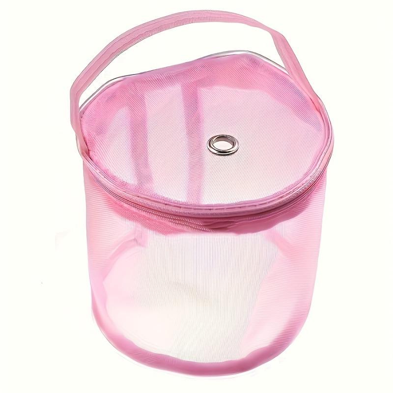 1pc Colorful Nylon Mesh Knitting & Crochet Storage Bag with Zipper Closure - Durable Craft Organizer for Yarn, Hooks, Needles