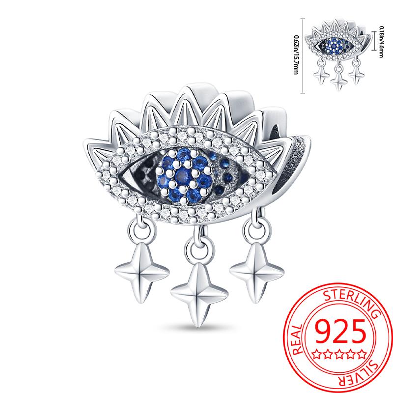 Mysterious Copper Love Evil Eyes Celtic Knot Palm Pendant Beads Safety Clip Fit Brand Bracelet Premium Gift Diy