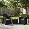 Garden Lounge Chairs Rattan Look 2 Pcs Anthracite and Cream PP