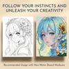 A4 Anime Girl Thickened Coloring & Drawing Book