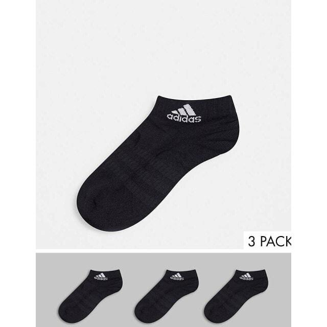 

Набор из 3 мягких черных носков adidas Training