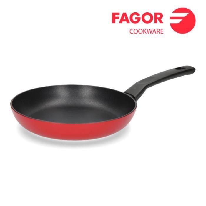 Poêle - Fagor - Elan 3 - Rouge - Aluminium Extra Épais 3mm - Anti-adhésif