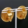 Chanel Earring COCO Mark Plated Gold/Colored Stone 27.8g Women Used