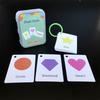 Montessori Toys for Children Early Learning English Flash Cards Educational Toys Kids Cognition Word Card Shape Animal Color Toy