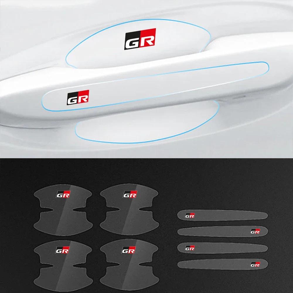 

8pcs/set of door handle stickers, scratch-resistant handles, bowl stickers For Toyota GR GAZOO RACING Yaris accessories