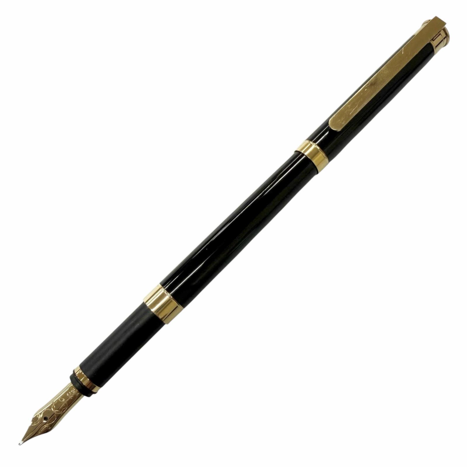 Excellent MONTBLANC fountain pen Noblesse Cap type black 18K mens Used