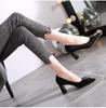 Women's Fashion Black Elegant High Heels 2025 Summer New Party Women's Office Comfortable Soft Soled Shoes Zapatillas De Mujer