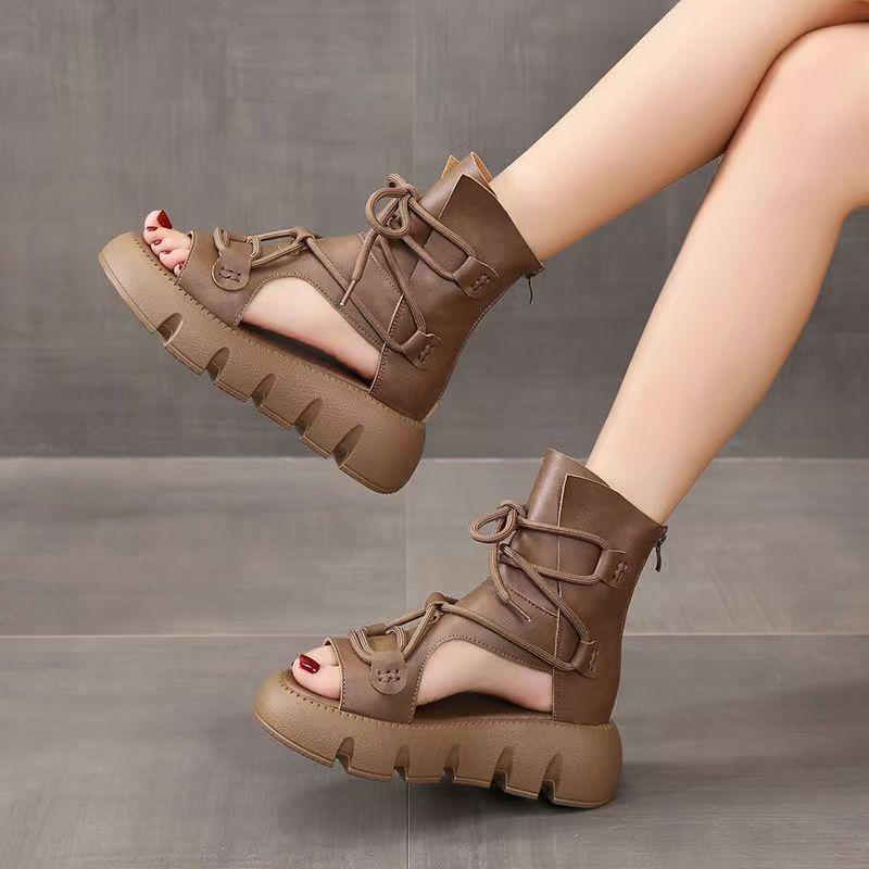 Ladies Vintage Platform Roman Sandals