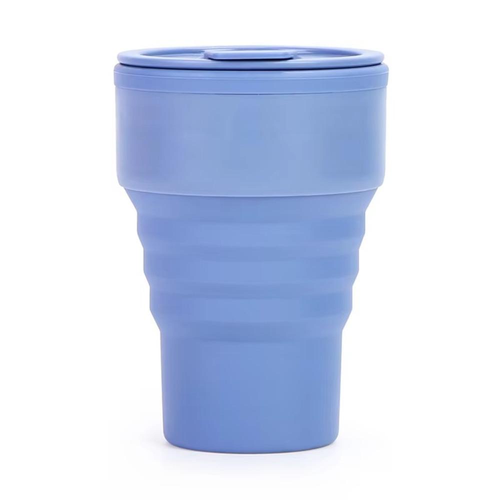 with Lid Collapsible Cups with Lid Silicone Portable Travel Tumbler Folding Coffee Cup Dining