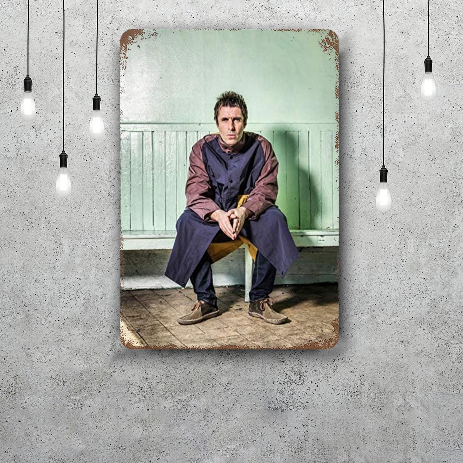 

liam gallagher musician Funny Bar Metal Sign Retro Plaque Sign Alcohol Drinker Pub Club Man Cave Kitchen Wall Decoration 20x30cm（7.8x11.8inch）