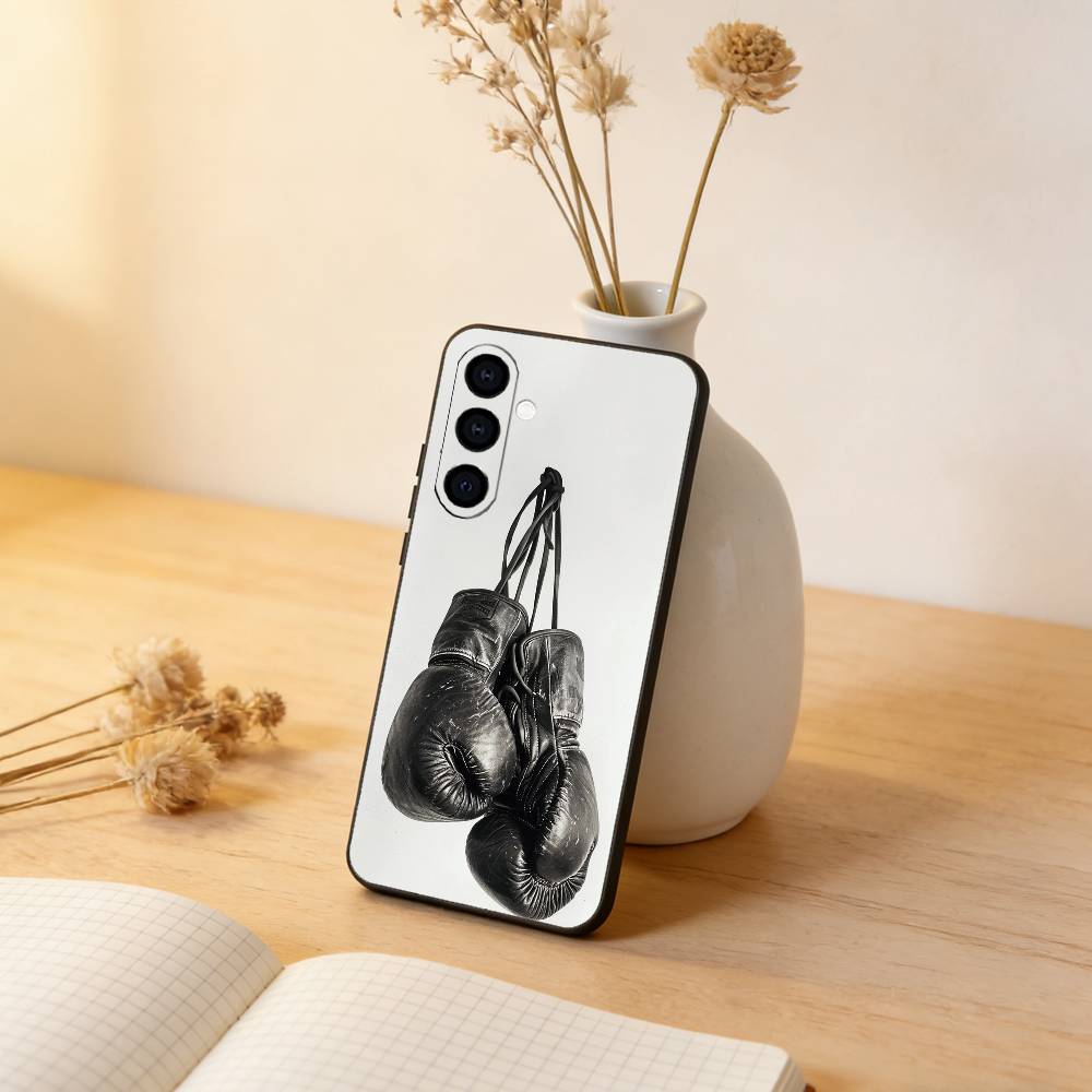 

Boxing Gloves Phone Case Black Silicone Soft For Samsung Galaxy A73,A72,A71,A70,A53,A52,A51 Samsung a50 30s 50s