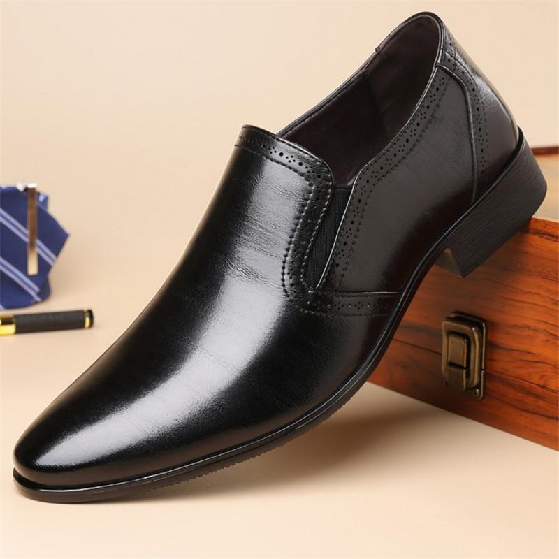 Fashion Brand Designer Slip on Loafer New Pointed Toe Business Casual Shoes for Men Formal Wedding Dress Homecoming Footwear