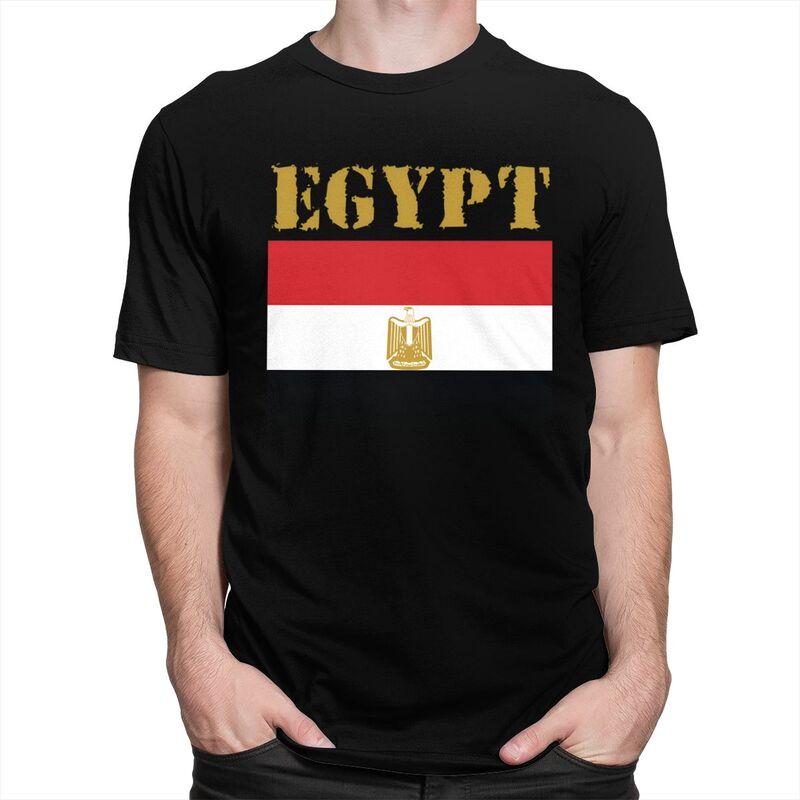 Custom Egypt Flag T Shirt for Men 100 Cotton Tshirt Leisure Tee Short Sleeves Tshirt