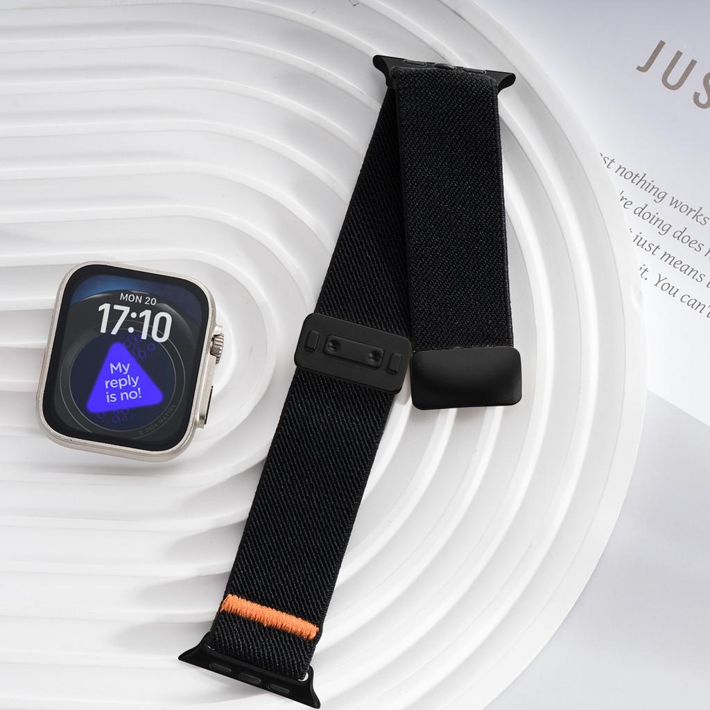 Magnetic Nylon Loop Strap Elastic Bracelet for Apple Watch Ultra 3 49mm Iwatch Series 11 10 9 8 7 6 SE 5 4 46mm 45mm 44mm 42mm