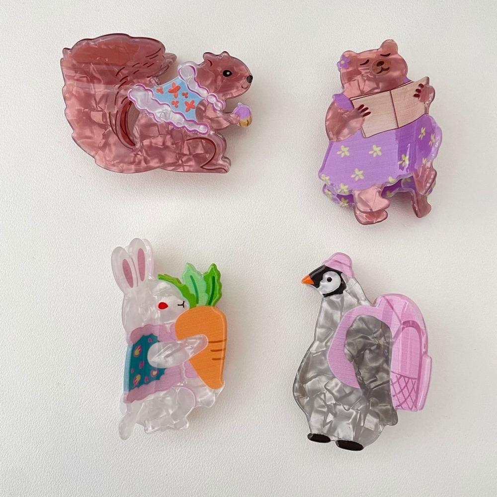 Squirrel Cute Rabbit Hair Grab Penguin Hairpin Personalized Headwear Daily