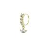 Lady's Pierced Ear Piercing, Zircon Cross Nose Stud, Butterfly Nose Ring Piercing, Nose Jewelry
