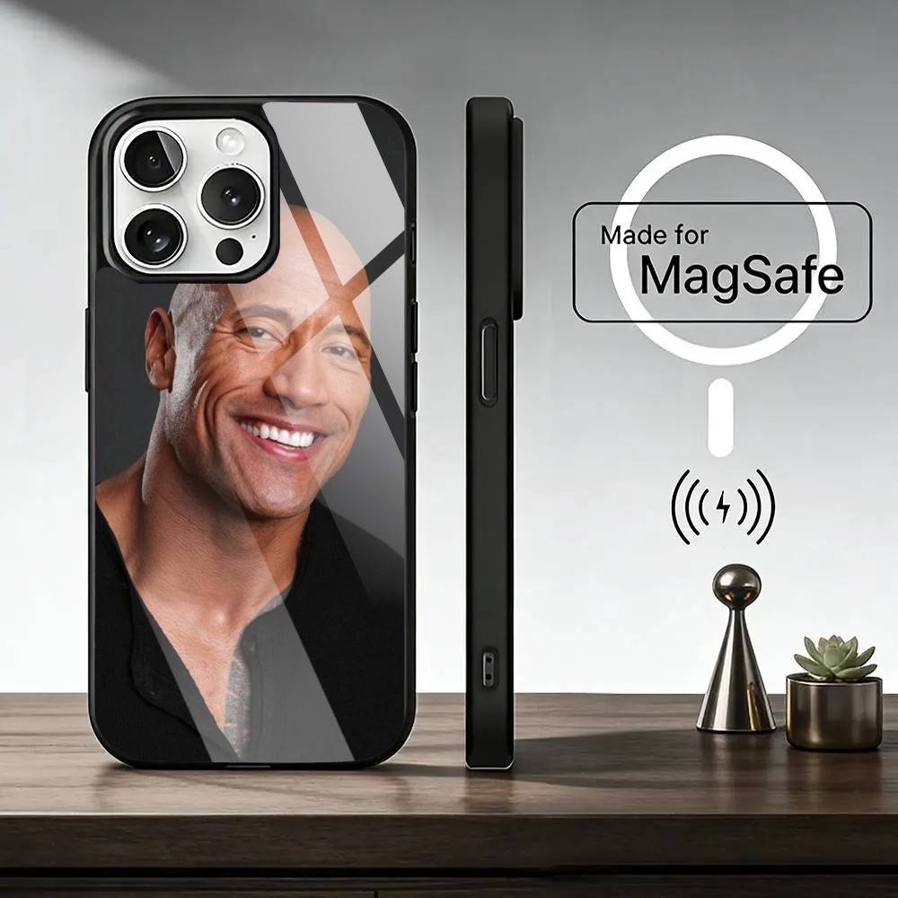 Actor D-Dwayne J-Johnson   Phone Case For iPhone17,16,15,14,13,12,11 Plus,Pro Magnetic with Magsafe Wireless Charging