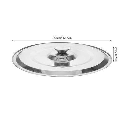 Stainless Steel Universal Pot Lid 32Cm - 12.58 Inch Metal Pan Cover for Frying Pan Saucepan Stock Pot Cooking with Heat