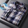 Men's Brushed Plaid Long Sleeve Comfort Shirts Spring Autumn Fashion Casual Daily Commute Bussiness Regular Slim Checked Blouses