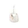 MIU MIU Wander Series Matelassé Metall-Buchstaben-Logo Reißverschluss Abnehmbarer verstellbarer Schultergurt Hobo-Tasche Damen Handtaschen Weiß 5NR019-2FPP-F0009