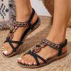 Women Sandals Summer Bohemia Low Heels Sandals Outdoor Comfortable Non-slip Footwear Designer Shoes Woman Sandalias De Mujer