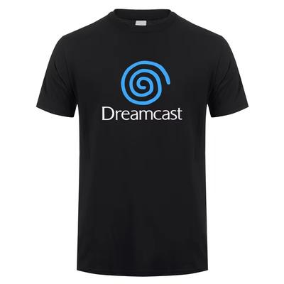 Dreamcast Tribute Blue Swirl T Shirt Summer  Cotton Short Sleeve Dreamcast T-shirts Gift  WoMan Tops Tee