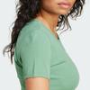 Adidas Originals Essentials Ribbed Crop T-Shirt Women Tops Light-Green IY9665
