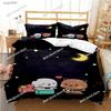 BuBu-Bear Cartoon Anime Cute All Season Duvet Cover kawaii Bedding set Soft Quilt Cover and Pillowcases SingleDoubleQueenKing