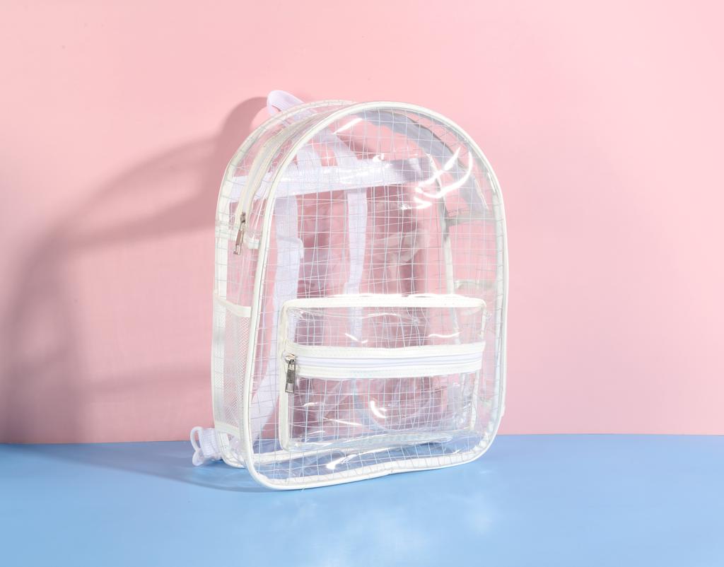Transparent PVC Student Durable Lightweight Backpacks Used for Learning, Travel and Outdoor Activities