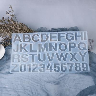 Stampo in silicone artigianale per decorazione con lettere dell'alfabeto e numeri, per portachiavi creativo con pendente per orecchini