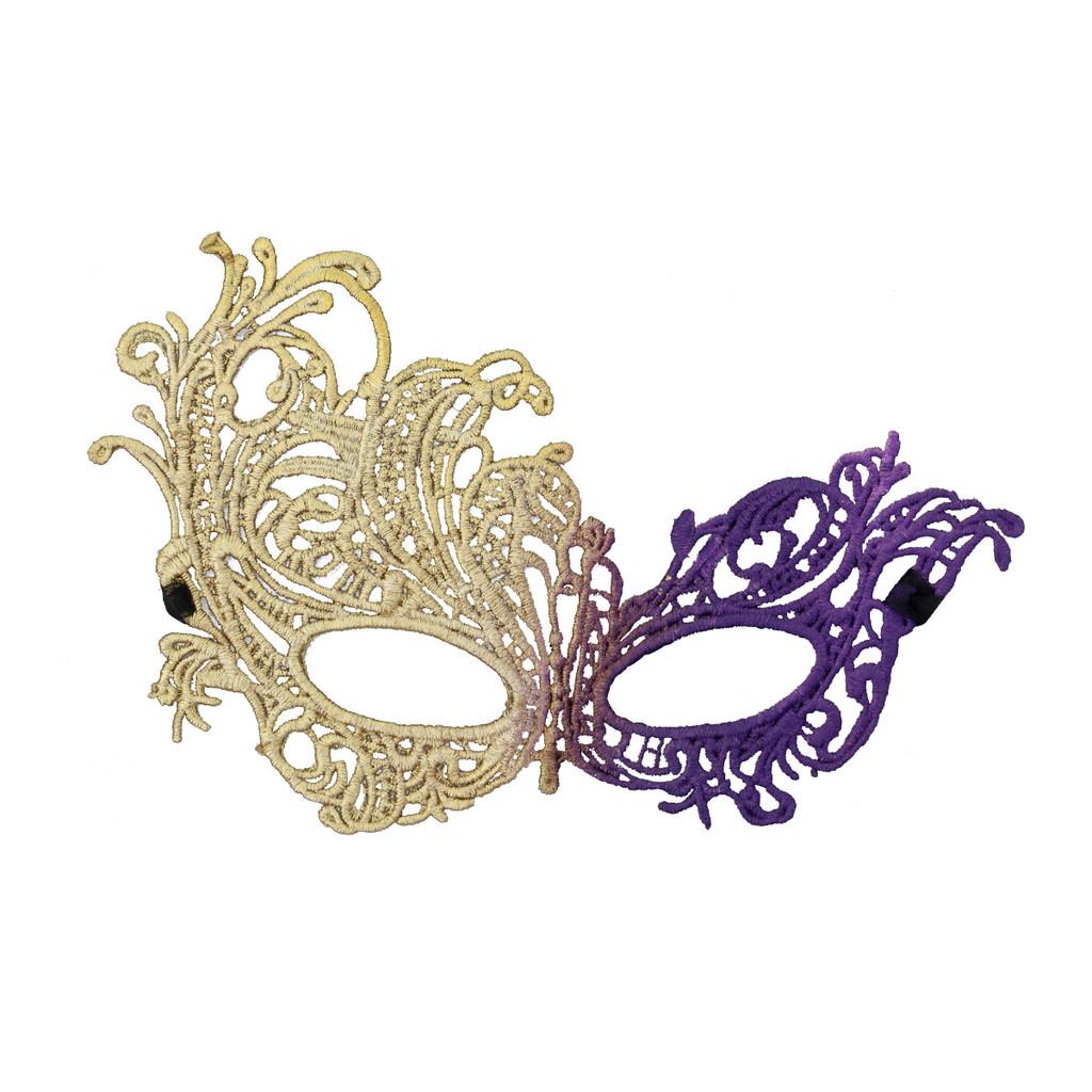 

Diy Lace Mask For Carnival And Halloween With Sparkling Decor Elements GoldPurpleStyle