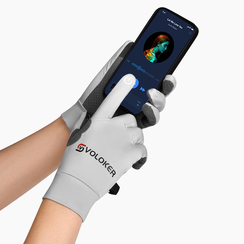 Fishing Gloves Ice Silk Touchscreen Non-Slip Fitness UV Protection Gloves Men Women Cycling Summer Motorcycle Elastic Gloves