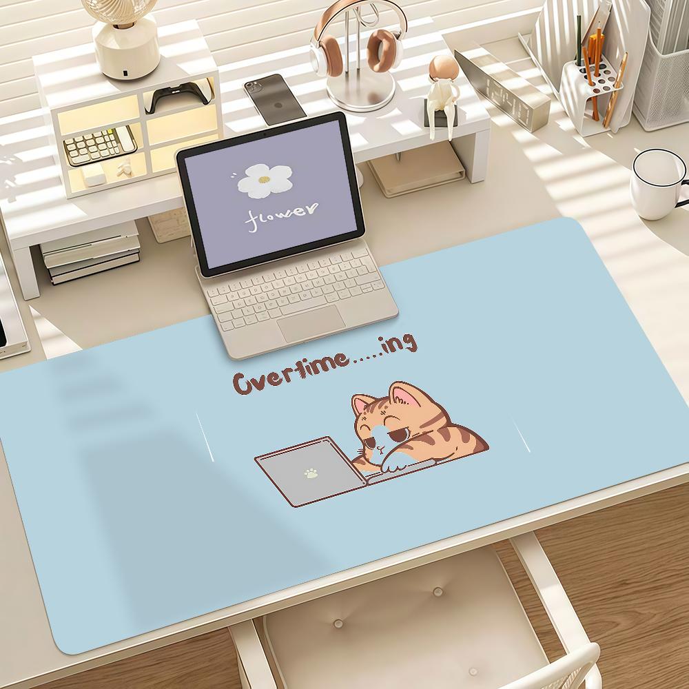 Cartoon Katze Mauspads Anti-Rutsch Gummi-Kante Verriegelt Verdickt Laptop Gaming Schreibtischmatte