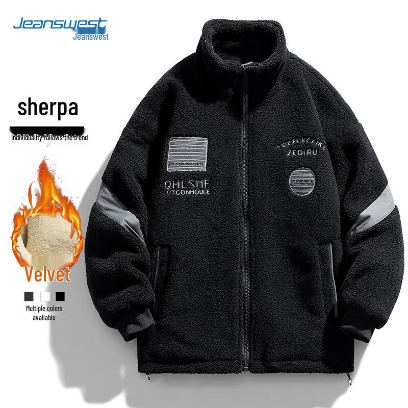 JEANSWEST Unisex Winter Lamb Fleece Padded Jacket 3XL