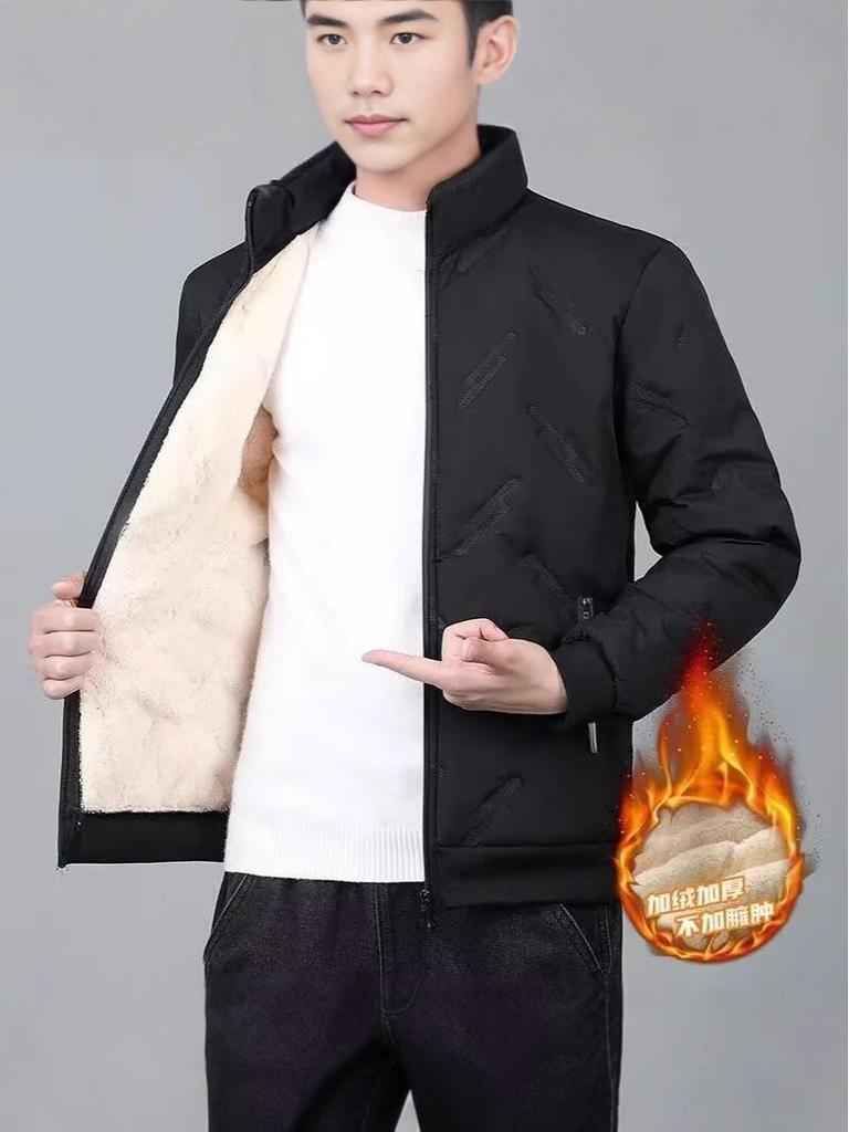 Men's 2025 Winter Lambswool Puffer Jacket - Warm, Versatile, Trendy Fashion.